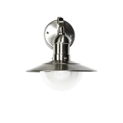 Wandlampe außen IP44 in Silber maritimes Design OSLO