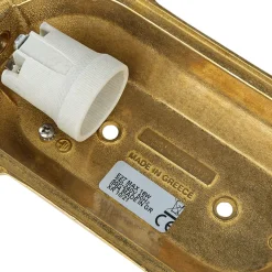 Wandlampe Außen Messing Glas Haus oval Maritim