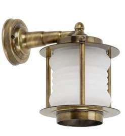 Wandlampe Außen Messing Glas Maritim Haustür