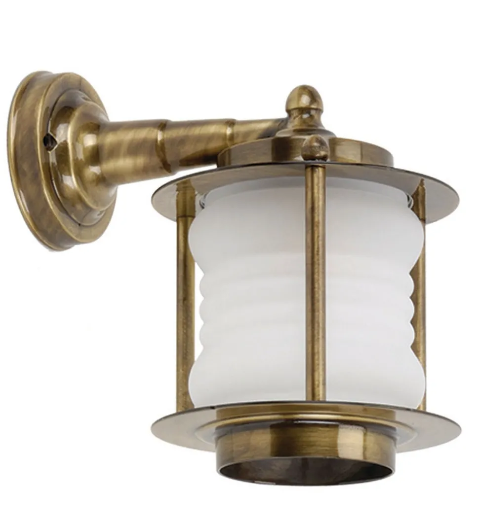 Wandlampe Außen Messing Glas Maritim Haustür