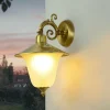Wandlampe Außen Messing Glas Hof Rustikal IP23