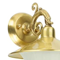 Wandlampe Außen Messing Glas Hof Rustikal IP23