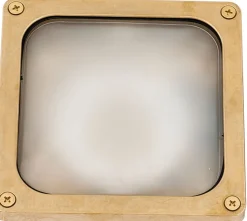 Wandlampe Außen Messing IP64 Haustür eckig Zeitlos