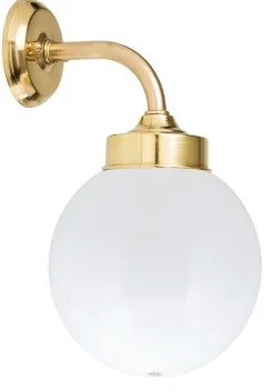 Wandlampe Außen Messing Kugel Schirm Ø20cm VERIA