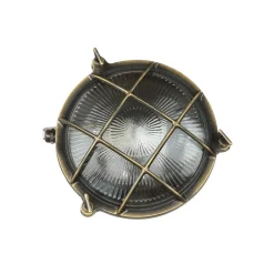 Wandlampe außen Messing Maritim IP64 E27 SERIFOS