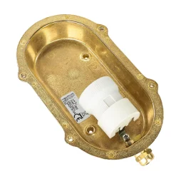 Wandlampe Außen Messing Maritim oval IP64 Haustür