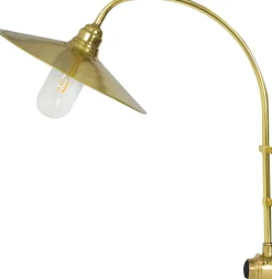 Wandlampe außen Messing massiv Glas E27 IP54 65 cm hoch