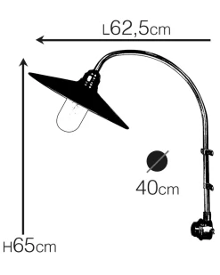 Wandlampe außen Messing massiv Glas E27 IP54 65 cm hoch