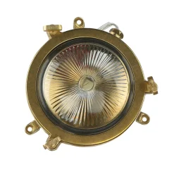 Wandlampe Außen Messing rund IP44 Maritim Haustür