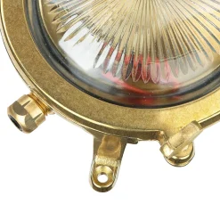 Wandlampe Außen Messing rund IP44 Maritim Haustür