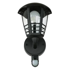 Wandlampe Außen mit Bewegungsmelder IP44 E27 Schwarz