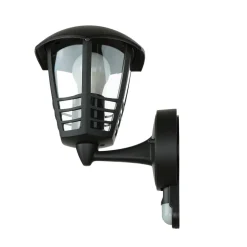 Wandlampe Außen mit Bewegungsmelder IP44 E27 Schwarz