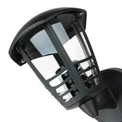 Wandlampe Außen mit Bewegungsmelder IP44 E27 Schwarz