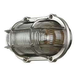 Wandlampe Außen Nickel Echt-Messing Haus Terrasse