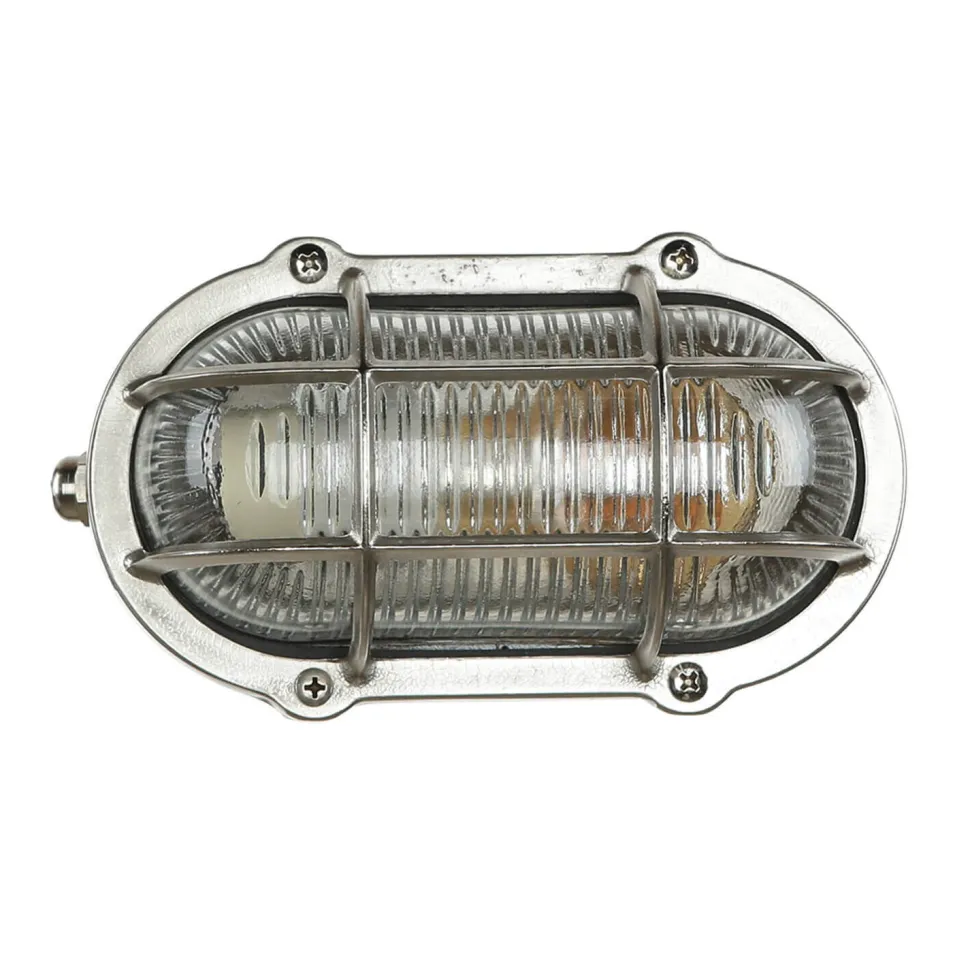 Wandlampe Außen Nickel Echt-Messing Haus Terrasse