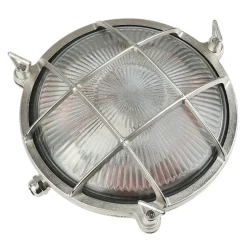 Wandlampe Außen Nickel Echt-Messing IP64 Maritim