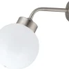 Wandlampe Außen Nickel Weiß Echt-Messing IP43 Hof