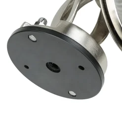 Wandlampe außen Riffelglas Messing in Nickel E27