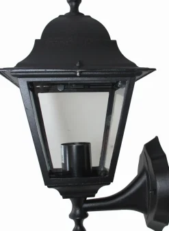Wandlampe außen Schwarz Aluminium IP44 Rustikal E27