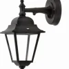 Wandlampe Außen Schwarz IP44 E27 Aluminium Laterne