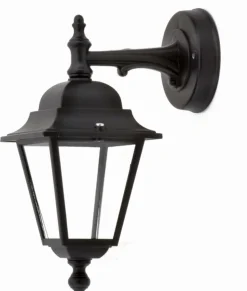 Wandlampe Außen Schwarz IP44 E27 Aluminium Laterne