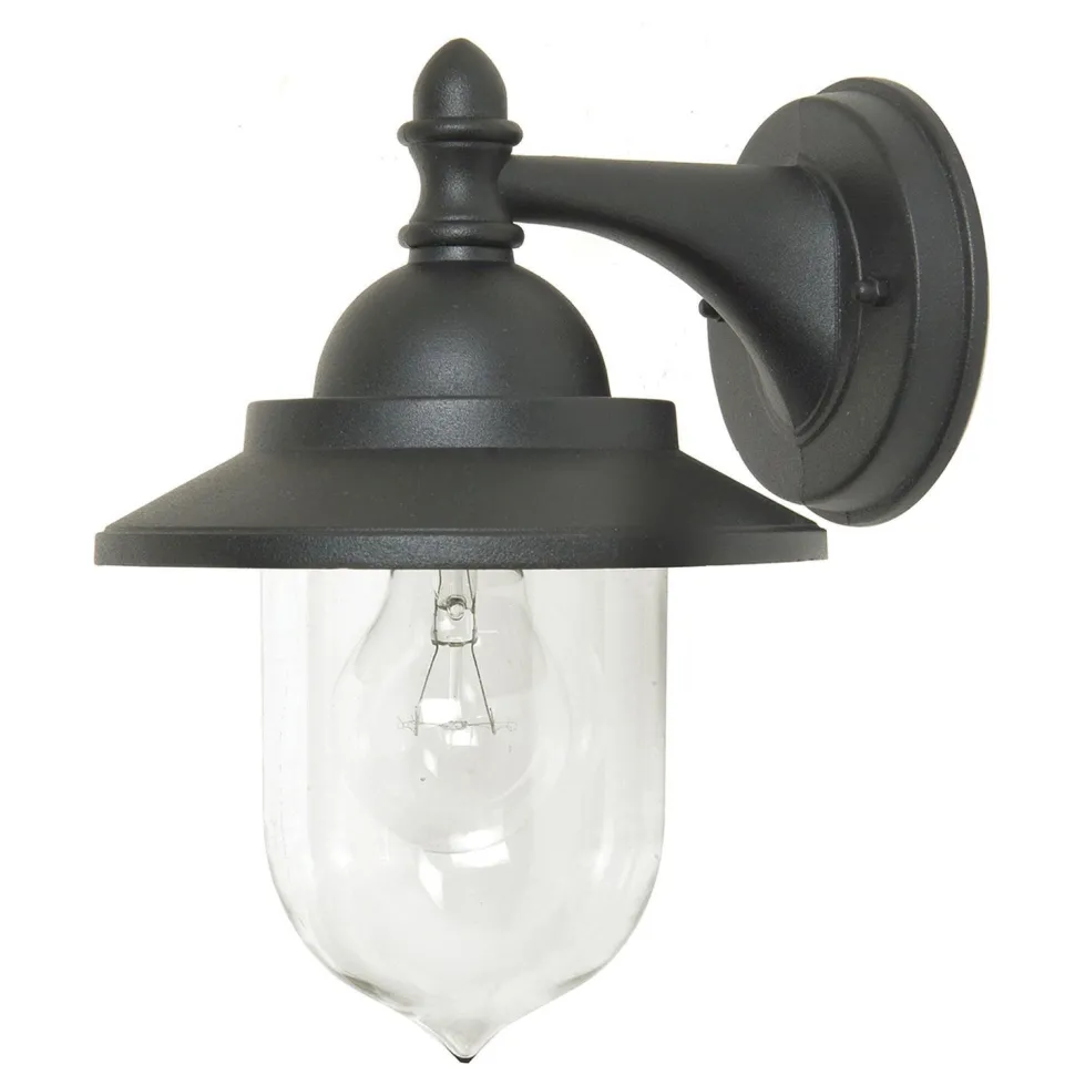 Wandlampe Außen Schwarz Maritim IP44 Haus Aluminium