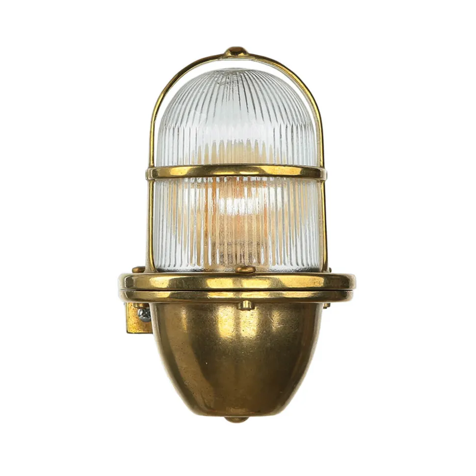 Wandlampe Außen Terrasse Haustür Messing massiv