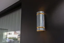 Wandlampe außen Up Down H:25,4 cm IP54 GU10 in Zink