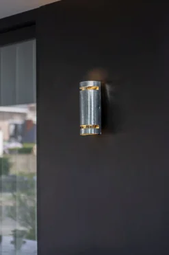 Wandlampe außen Up Down H:25,4 cm IP54 GU10 in Zink