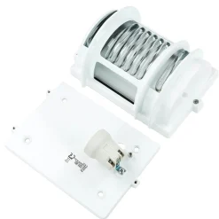 Wandlampe außen Weiß IP64 Messing Glas E27