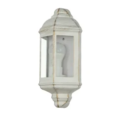 Wandlampe außen Weiß-Gold Maritim Haus Garten