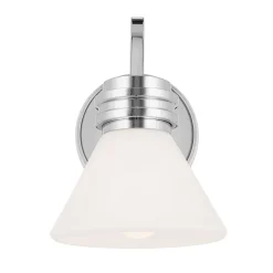 Wandlampe Bad Chrom mit LED G9 IP44 3000 K Glas Metall