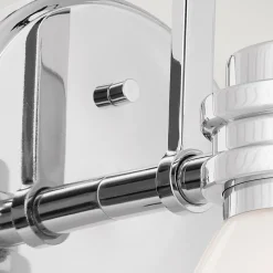 Wandlampe Bad Chrom mit LED G9 IP44 3000 K Glas Metall