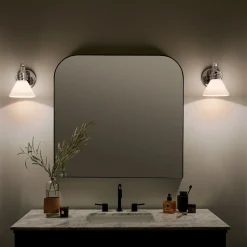 Wandlampe Bad Chrom mit LED G9 IP44 3000 K Glas Metall