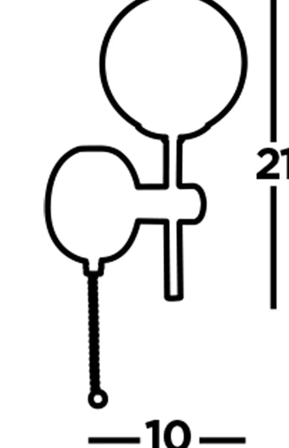 Wandlampe Bad IP44 Weiß Chrom mit Schalter H: 21 cm