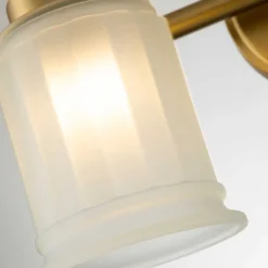 Wandlampe Bad LED G9 IP44 35,7 cm breit Metall Glas Jugendstil