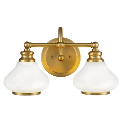 Wandlampe Bad Metall Glas 40,6 cm breit IP44 mit 2x G9 LED