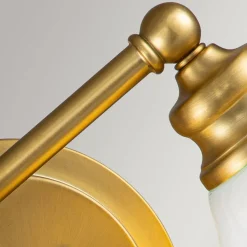 Wandlampe Bad Metall Glas 40,6 cm breit IP44 mit 2x G9 LED