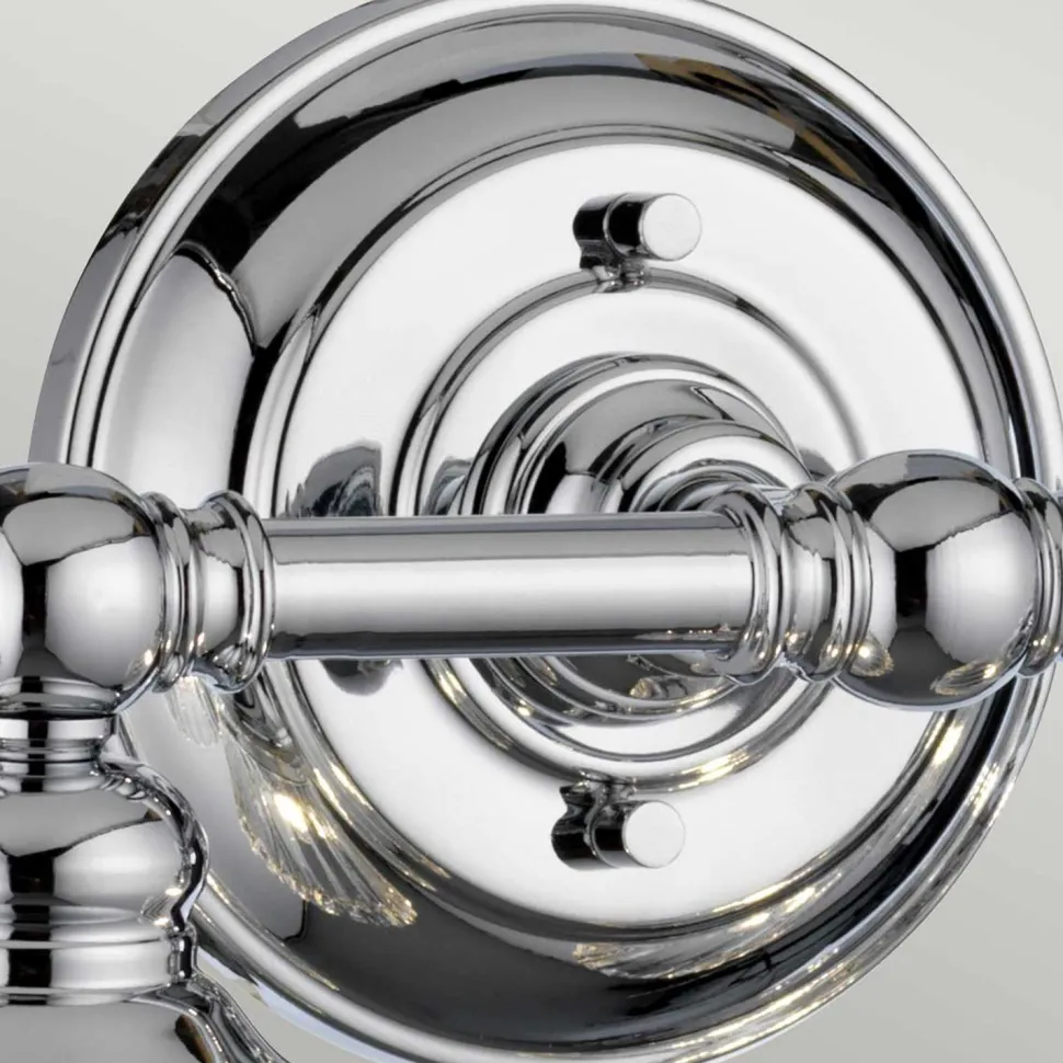 Wandlampe Bad Metall Glas 78,4 cm breit IP44 4x LED G9