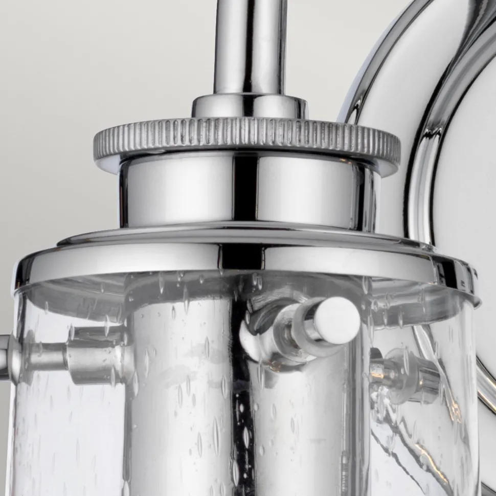 Wandlampe Badezimmer B: 37,4 cm IP44 E27 in Chrom