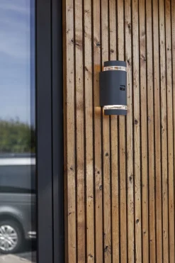 Wandlampe Bewegungsmelder Up Down Anthrazit IP44 GU10