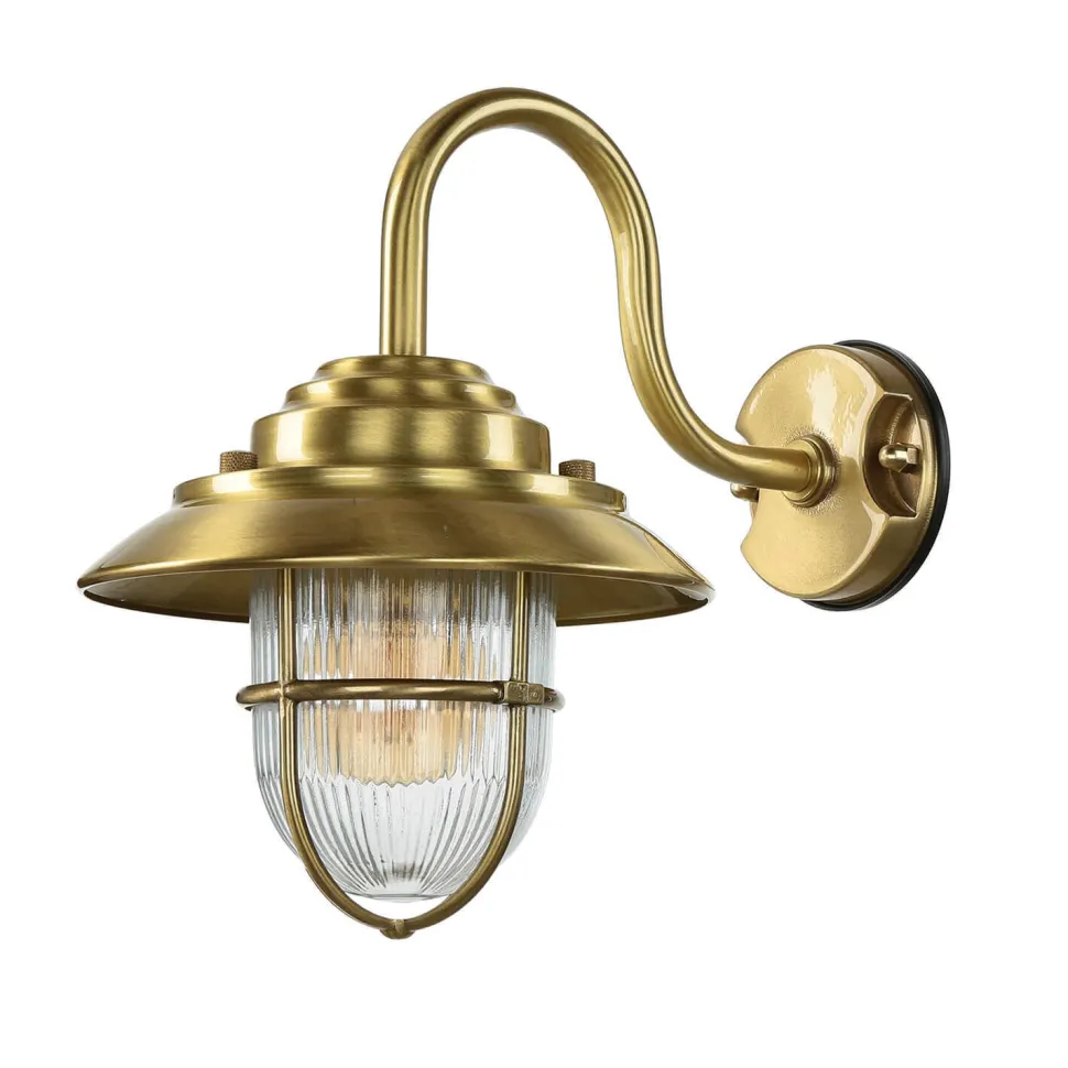 Wandlampe BOLOS Messing IP64 Maritime Laterne