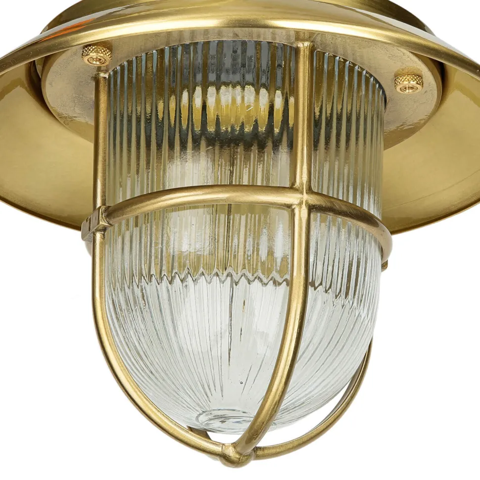 Wandlampe BOLOS Messing IP64 Maritime Laterne