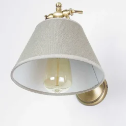 Wandlampe Bronze Hell aus Echt-Messing Snodo