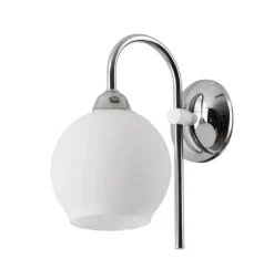 Wandlampe Chrom Glas Metall ARASNE Flur Leuchte
