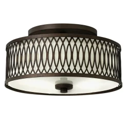 Wandlampe CIARA Creme Braun Ø33cm Vintage Leuchte