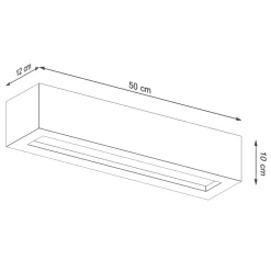 Wandlampe cm Up Down 50 cm indirektes Licht 2x E27 Beton