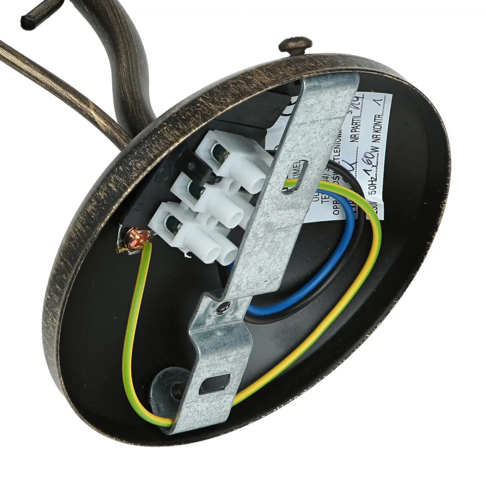 Wandlampe DELMARE Shabby Braun antik Wohnzimmer