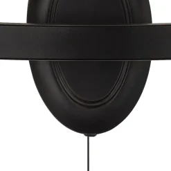 Wandlampe Eisen mit Schalter 2-flammig Schwarz E14 B: 32 cm