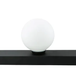 Wandlampe 3-flammig G9 Schwarz Weiß Glas Kugelschirme